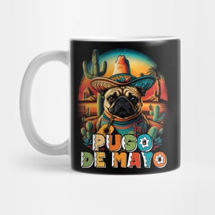 Pugo Cinco De Mayo Pug Dog Cute Mexican Theme Mug